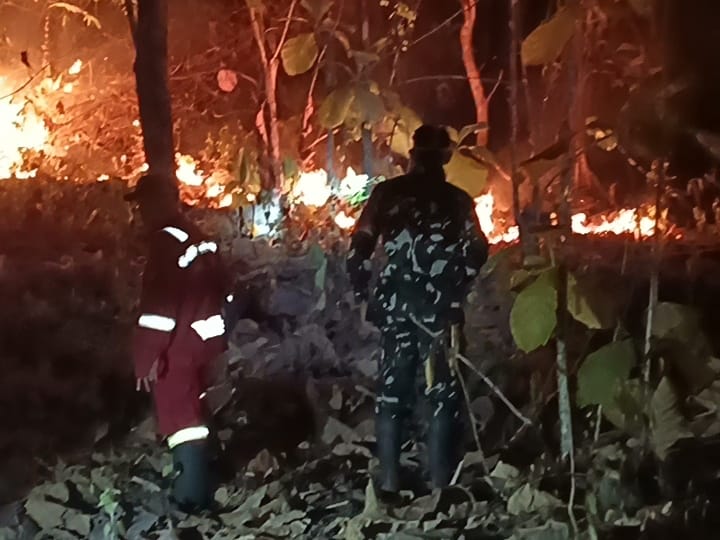 *Sinergi Kodim 1409/Gowa dan Tim Gabungan Berhasil Padamkan Karhutla 15 Hektar di Parangloe*