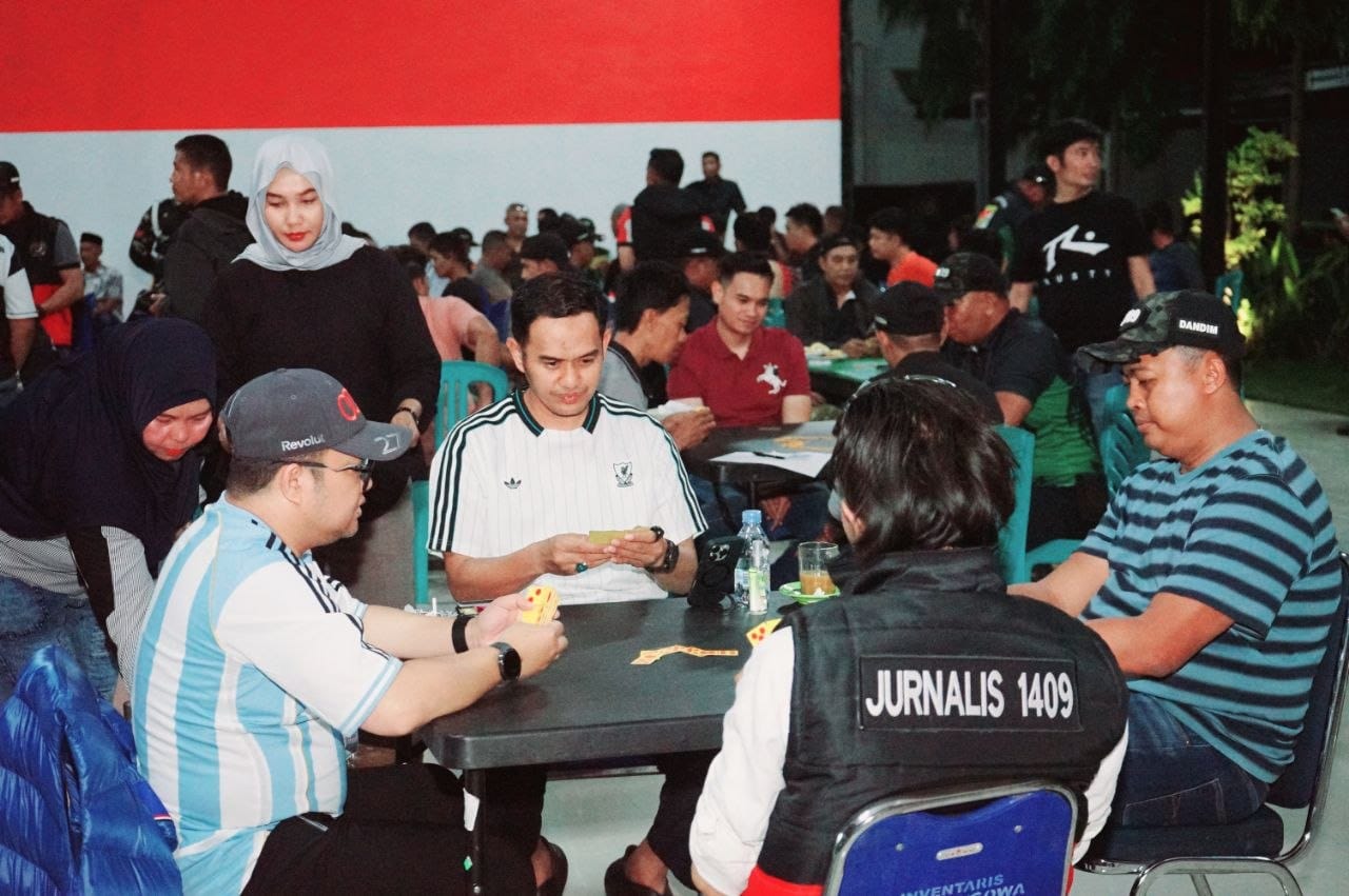 *Wujud Nyata Sinergitas, Kodim 1409/Gowa dan Polresta Gowa Gelar Eksebisi Pertandingan Domino*